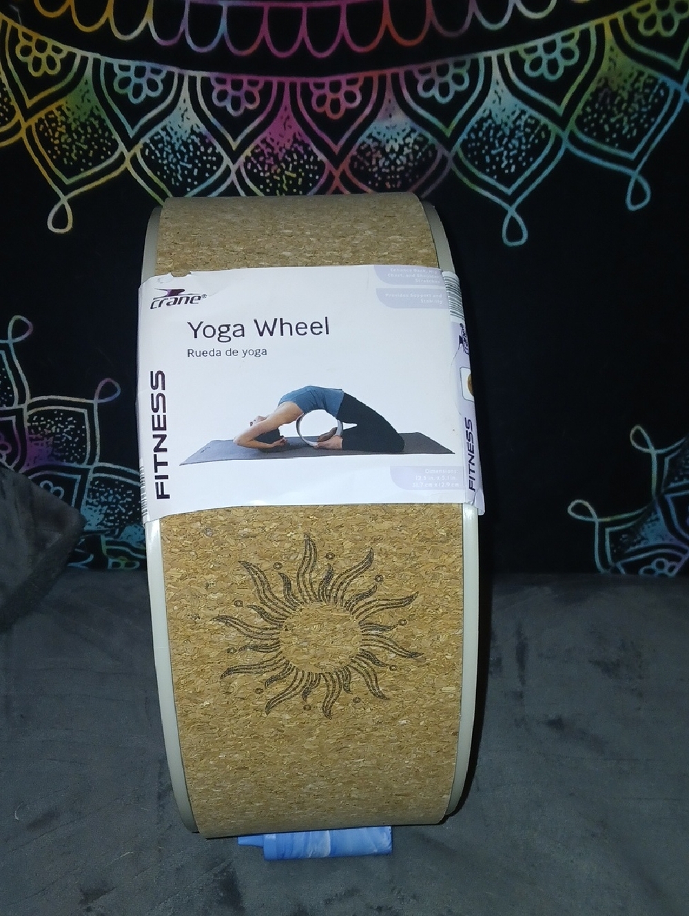 Crane Fitness Cork Yoga Wheel - Natural Cork